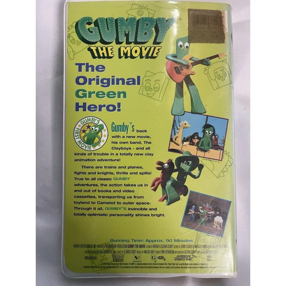 GUMBY THE MOVIE (VHS‎ 1995) Clamshell, A CLAY ANIMATION Adventure! KidVision